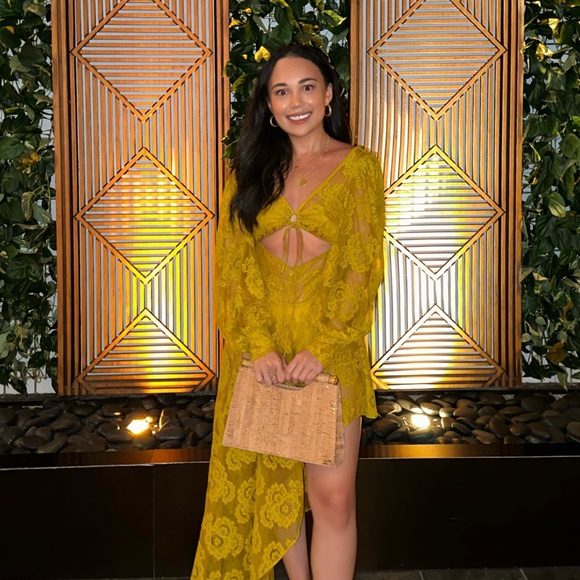 For Love And Lemons - NWT Tiana Midi Dress in Yellow - Picture 2 of 5